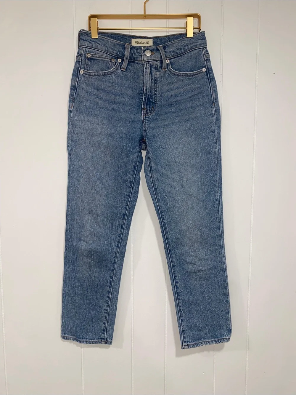 Madewell The Perfect Vintage Jean Women 24P Blue High Rise Straight‎ Crop Ankle